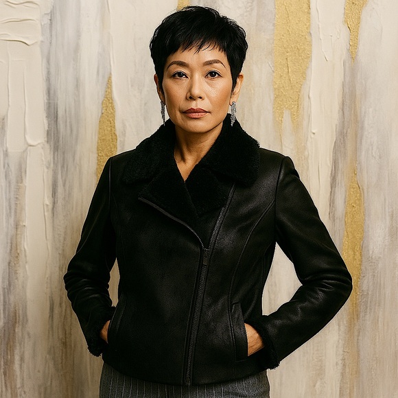 Simply Vera Vera Wang Jackets & Blazers - Simply Vera (Vera Wang) Black Faux Suede Jacket With Faux Fur Lining - Size M